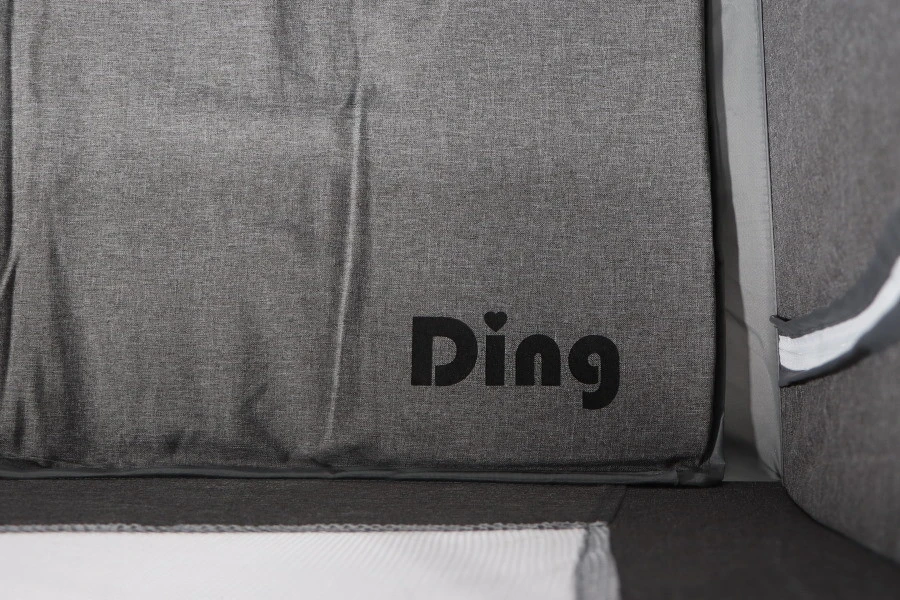 Ding Stripe Grey Melange Deluxe Campingbed DI-271804 Ding Stripe Grey Melange Deluxe Campingbed DI-271804 -babybenodigdheden