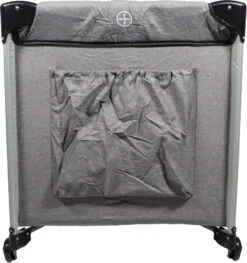 Ding Stripe Grey Melange Deluxe Campingbed DI-271804 5 Ding Stripe Grey Melange Deluxe Campingbed DI-271804 -babybenodigdheden ding campingbed deluxe grey opbergvak01k