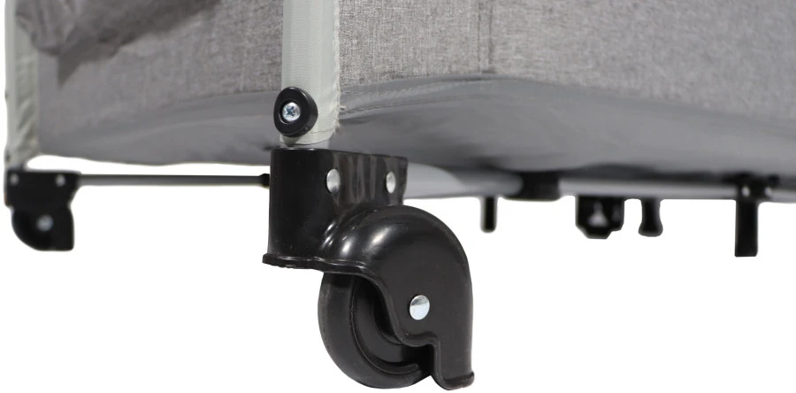 Ding Stripe Grey Melange Deluxe Campingbed DI-271804 Ding Stripe Grey Melange Deluxe Campingbed DI-271804 -babybenodigdheden