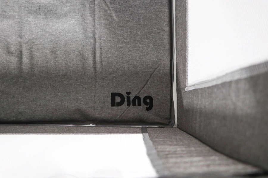 Ding Stripe Grey Melange Campingbed DI-271803 Ding Stripe Grey Melange Campingbed DI-271803 -babybenodigdheden ding campingbed grey logok