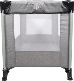 Ding Stripe Grey Melange Campingbed DI-271803 5 Ding Stripe Grey Melange Campingbed DI-271803 -babybenodigdheden ding campingbed grey zijkantk