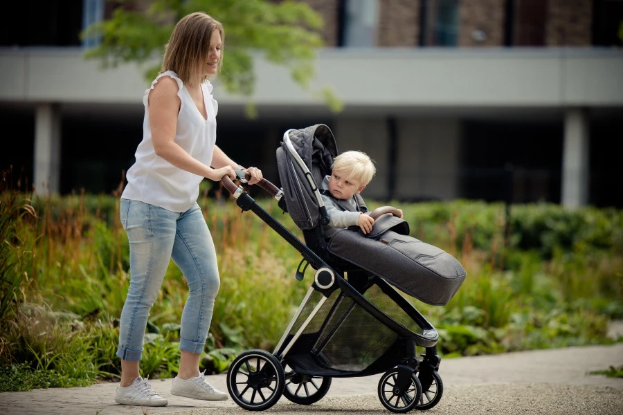 Ding Fenix Grey/Silver Kinderwagen DI-191703 Ding Fenix Grey/Silver Kinderwagen DI-191703 -babybenodigdheden