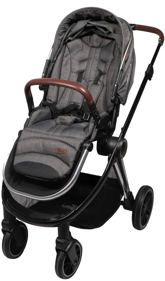 Ding Fenix Grey/Silver Kinderwagen DI-191703 Ding Fenix Grey/Silver Kinderwagen DI-191703 -babybenodigdheden
