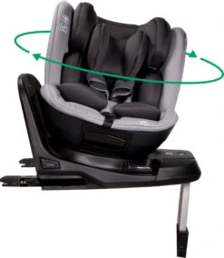 Ding Troy Black/Grey 360° I-Size Autostoel 0-36 Kg DI-101923 3 Ding Troy Black/Grey 360° I-Size Autostoel 0-36 Kg DI-101923 -babybenodigdheden ding troy black grey 40 130 cm i size car seat 04 arrow