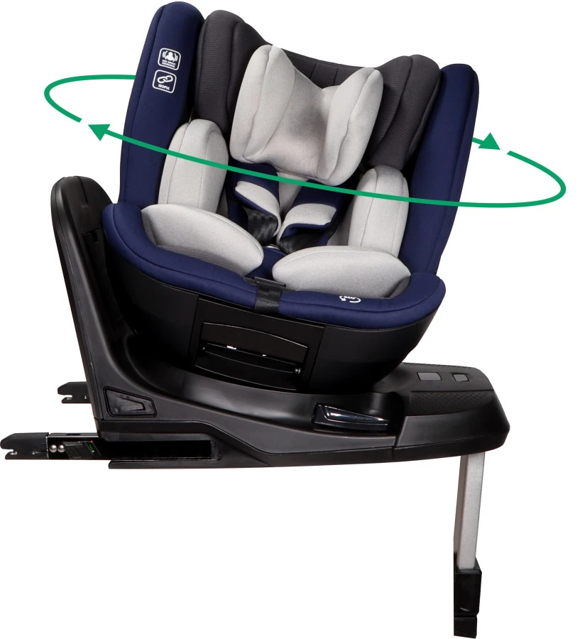 Ding Troy Navy 360° i-Size Autostoel 0-36 kg DI-101925 Ding Troy Navy 360° I-Size Autostoel 0-36 Kg DI-101925 -babybenodigdheden ding troy navy 40 130 cm i size car seat 04 arrow