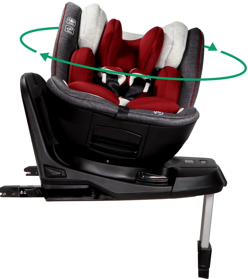 Ding Troy Red 360° i-Size Autostoel 0-36 kg DI-101926 Ding Troy Red 360° I-Size Autostoel 0-36 Kg DI-101926 -babybenodigdheden ding troy red 40 130 cm i size car seat 04 arrow