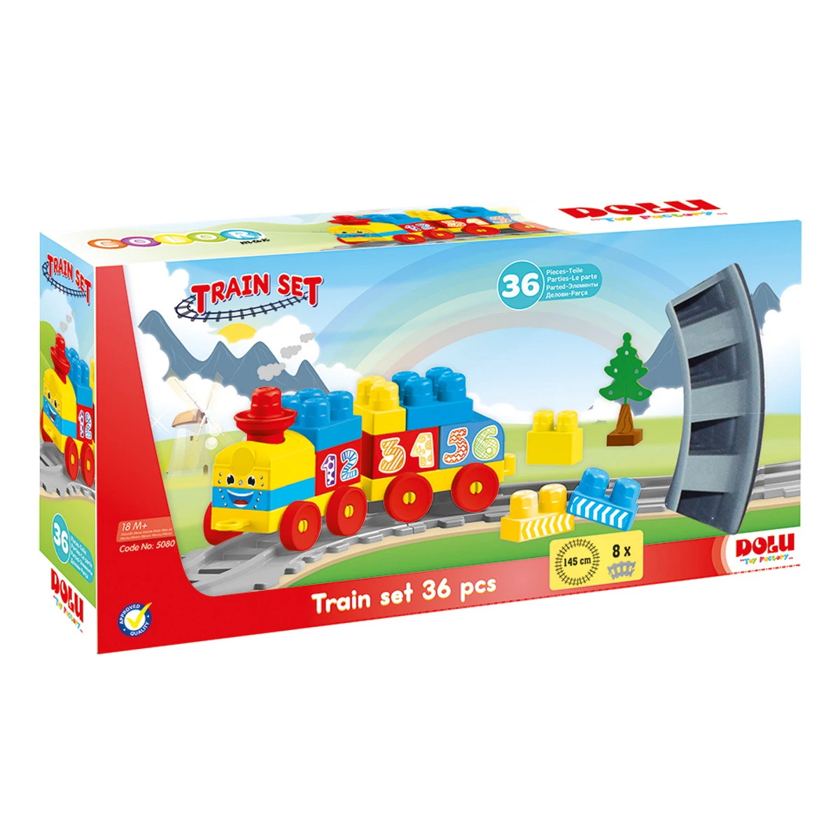 Dolu 36 stuks Treinbaanset 5080 Dolu 36 Stuks Treinbaanset 5080 -babybenodigdheden dolu trein set 36 stuks 5080 3