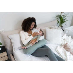 Doomoo Softy Tetra Jersey Green Voedingskussen S33 -babybenodigdheden doomoo softy tetra jersey green voedingskussen s33 1