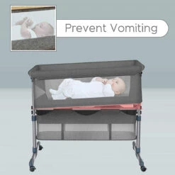 Eco Baby Donkergrijs Wieg Aan Bed FB5001 -babybenodigdheden eco baby donkergrijs wieg aan bed fb5001 5 1
