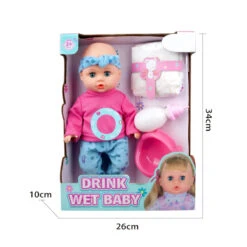Eco Toys 33cm Pop Blauw/Roze Outfit Met Accessoires HC531515 -babybenodigdheden eco toys 33cm pop blauwroze outfit met accessoires hc531515 .3