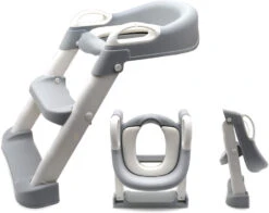 Eco Toys Grijs Toilettrainer Met Trapje CHW4006G -babybenodigdheden eco toys grijs toilettrainer met trapje chw4006g 04