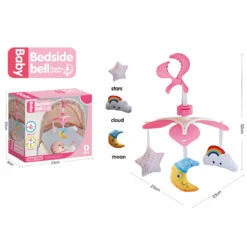 Eco Toys Pink Babymobiel Kinderwagen Speelgoed HC527702 -babybenodigdheden eco toys pink babymobiel 2