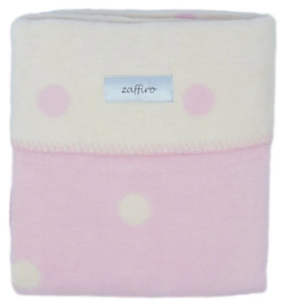 Zaffiro Ecru & Roze Gestipt 100 x 150 cm Ledikantdeken 15274 Zaffiro Ecru & Roze Gestipt 100 X 150 Cm Ledikantdeken 15274 -babybenodigdheden ecrurozestippendeken 4