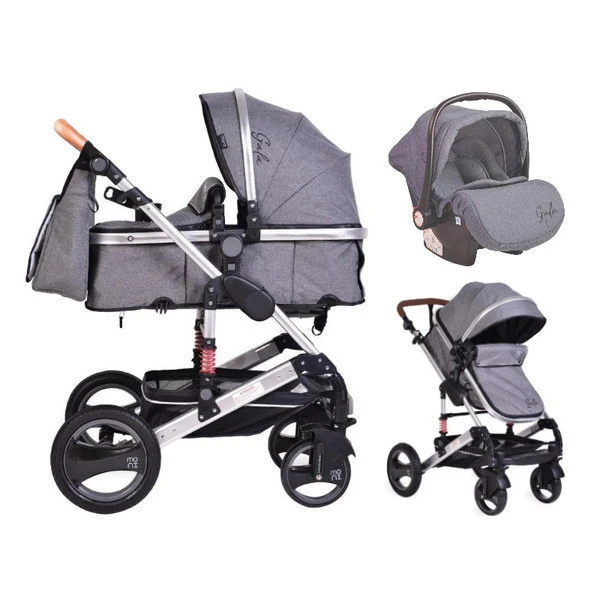 Cangaroo Gala Dark Grey/Silver 3-in-1 Combi Kinderwagen incl. Autostoel. Cangaroo Gala Dark Grey/Silver 3-in-1 Combi Kinderwagen Incl. Autostoel. -babybenodigdheden gala 1 1