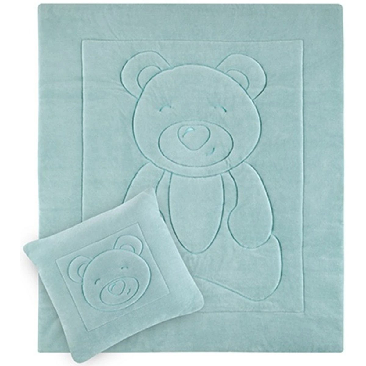 Babyjem Velvet Groen Dekentje met Kussen 664 Babyjem Velvet Groen Dekentje Met Kussen 664 -babybenodigdheden gallery image green