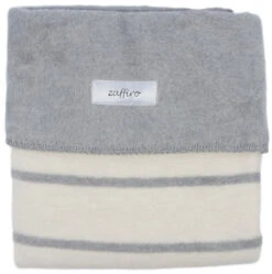 Zaffiro Grijs & Ecru Gestreept 75 X 100 Cm Wiegdeken 15083 -babybenodigdheden grijsecrustrependeken 4