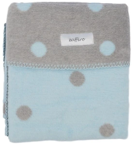 Zaffiro Grijs & Blauw Gestipt 75 x 100 cm Wiegdeken 15045 Zaffiro Grijs & Blauw Gestipt 75 X 100 Cm Wiegdeken 15045 -babybenodigdheden grijslichtblauwstippendeken145926221456fa930688376 4