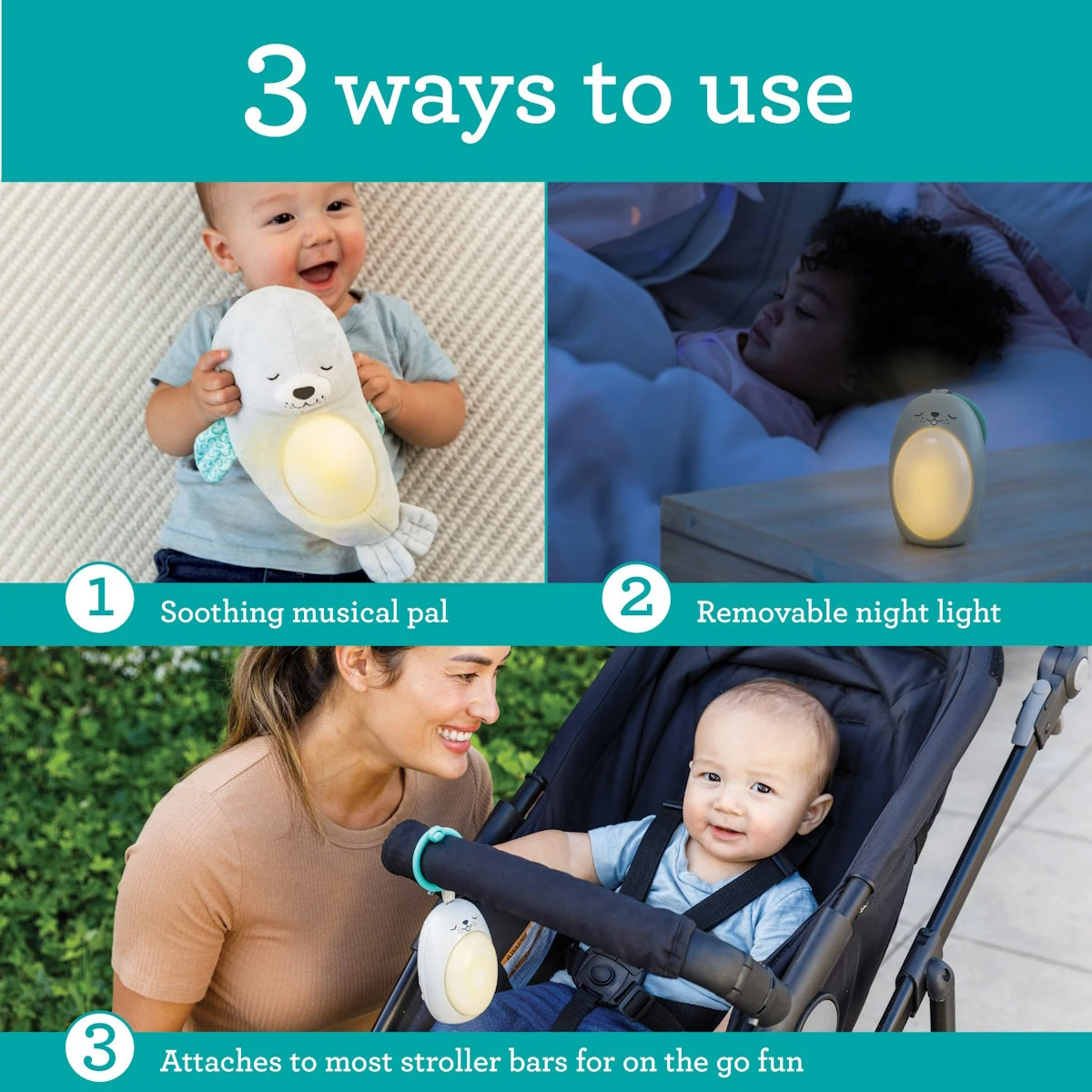 Infantino 3-in-1 Sounds & Lights Soothing Zeehond Nachtlampje BK-302032 Infantino 3-in-1 Sounds & Lights Soothing Zeehond Nachtlampje BK-302032 -babybenodigdheden infantino 3 in 1 sounds lights soothing zeehond nachtlampje bk 302032 7