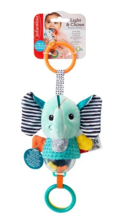 Infantino Light & Chime Elephant Buggyspeeltje BK-216318 -babybenodigdheden infantino light chime elephant buggyspeeltje bk 216318 1 1920x1920