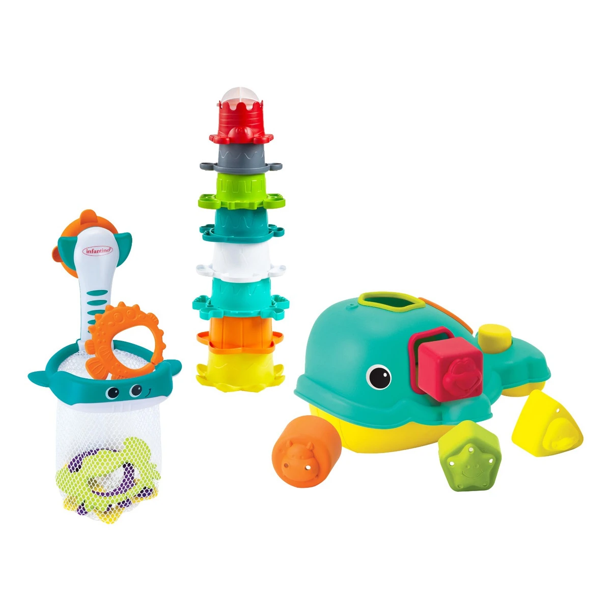 Infantino Ocean Fun Badspeelgoed Set BK-315130 Infantino Ocean Fun Badspeelgoed Set BK-315130 -babybenodigdheden infantino ocean fun badspeelgoed set bk 315130 .1 1