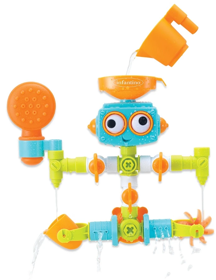 Infantino Plug & Play Plumber Set Sensory Waterspeelset BK-217025 Infantino Plug & Play Plumber Set Sensory Waterspeelset BK-217025 -babybenodigdheden infantino plug play plumber set sensory waterspeelset 217025