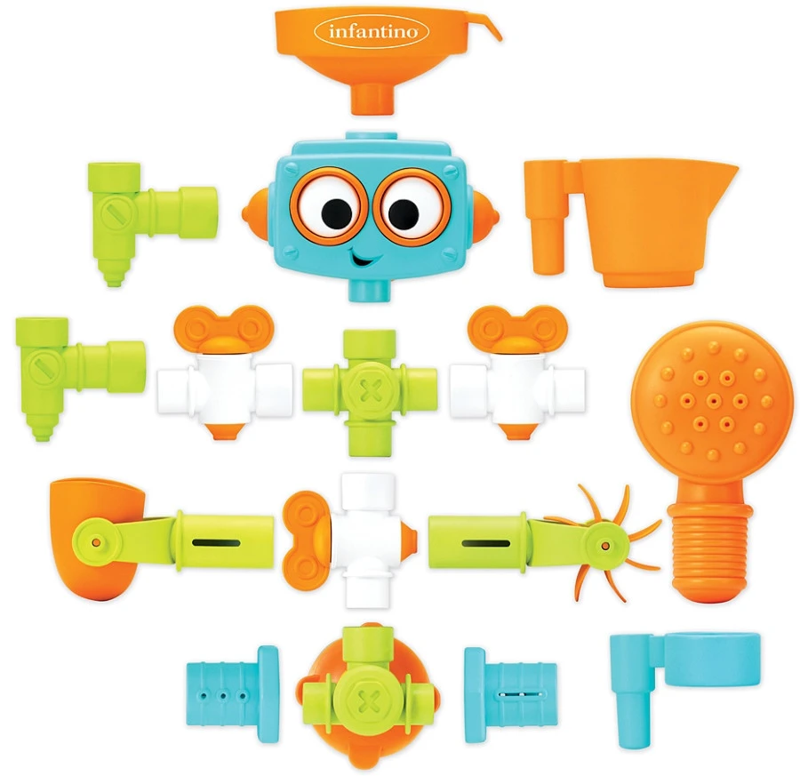 Infantino Plug & Play Plumber Set Sensory Waterspeelset BK-217025 Infantino Plug & Play Plumber Set Sensory Waterspeelset BK-217025 -babybenodigdheden infantino plug play plumber set sensory waterspeelset 217025 2