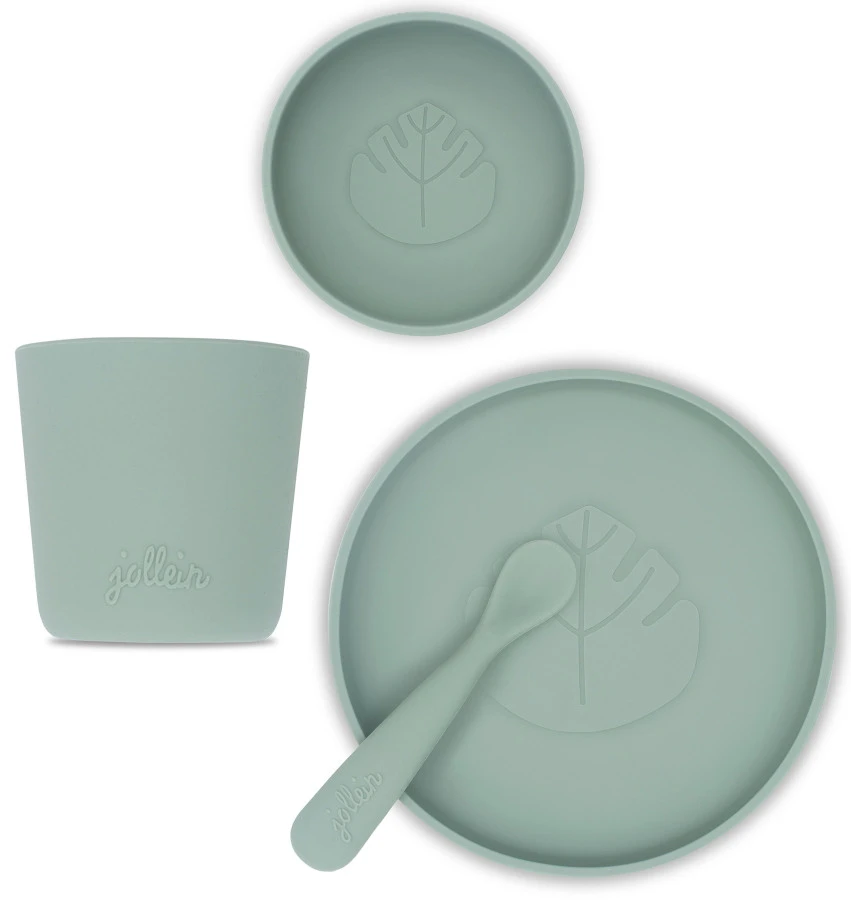 Jollein Ash Green Siliconen Dinerset 705-007-00095 Jollein Ash Green Siliconen Dinerset 705-007-00095 -babybenodigdheden jollein ash green siliconen dinerset 705 007 00095 2
