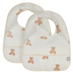 Jollein Teddy Bear 2-pack Waterproof Slabber 029-864-66095
