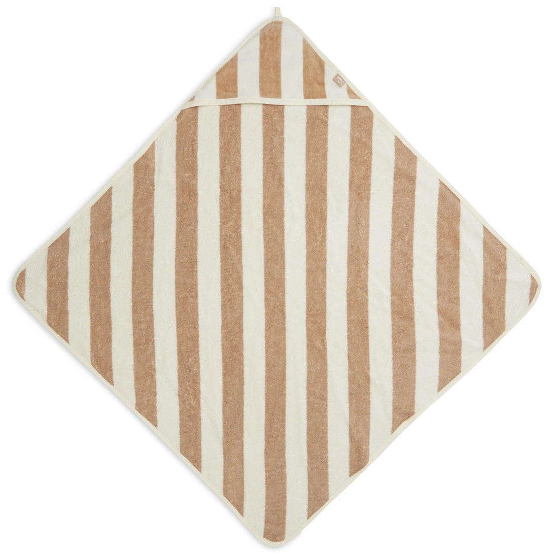 Jollein Terry Stripe Biscuit 75 X 75 Cm Badcape 534-514-67000 -babybenodigdheden jollein terry stripe biscuit 75 x 75 cm badcape 534 514 67000 2