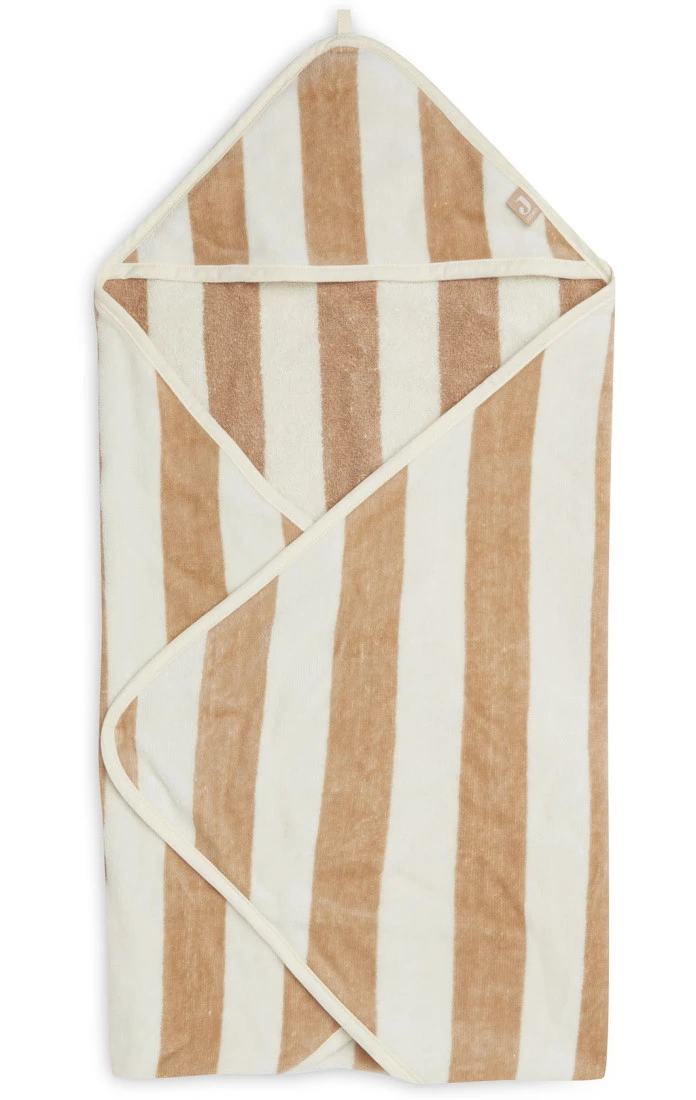 Jollein Terry Stripe Biscuit 75 X 75 Cm Badcape 534-514-67000 -babybenodigdheden jollein terry stripe biscuit 75 x 75 cm badcape 534 514 67000 3