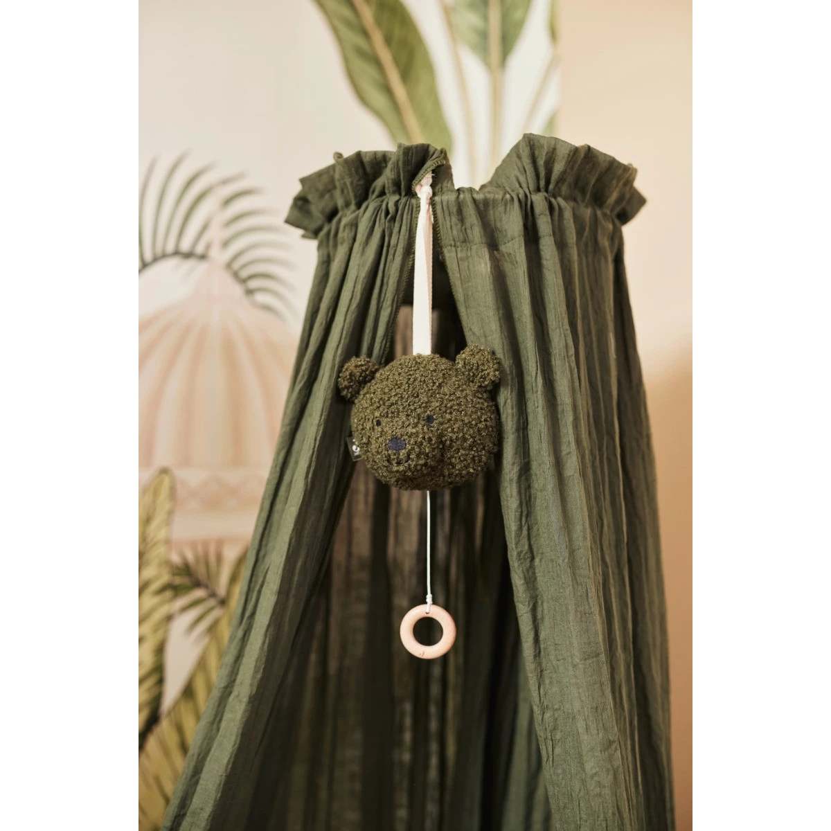 Jollein Vintage Leaf Green 155 cm Sluier 002-001-00157 Jollein Vintage Leaf Green 155 Cm Sluier 002-001-00157 -babybenodigdheden jollein vintage leaf green 155 cm sluier 002 001 00157 .3