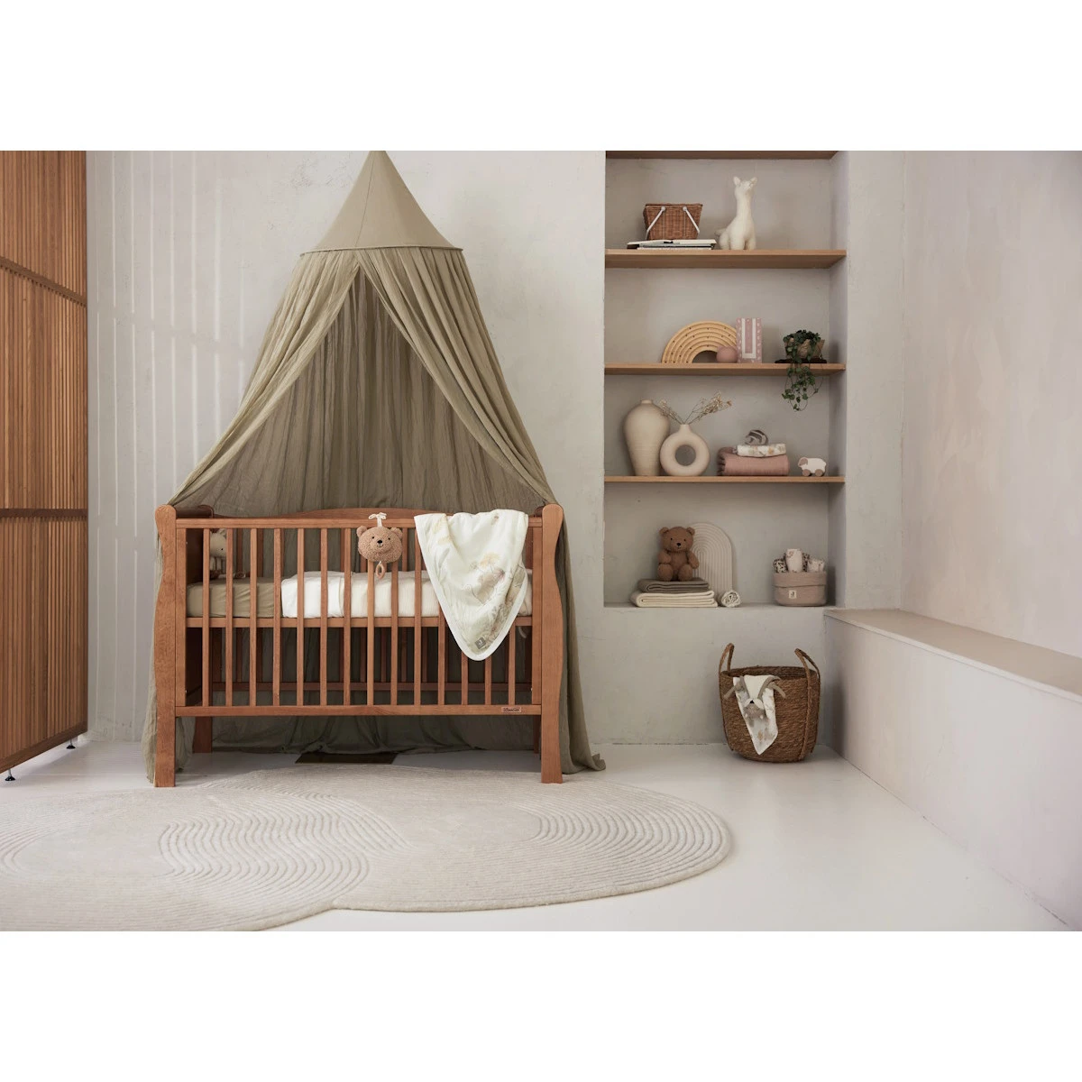 Jollein Vintage Olive Green 245 Cm Klamboe 002-005-67058 -babybenodigdheden jollein vintage olive green 245 cm klamboe 002 005 67058 4