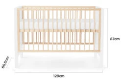 Kinderkraft Mia Wit Ledikant KKHMIAWHT0000 -babybenodigdheden kinderkraft mia grijs ledikant incl. matras kkhmiagry000m 13 2