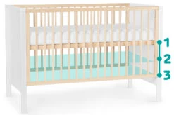 Kinderkraft Mia Wit Ledikant KKHMIAWHT0000 -babybenodigdheden kinderkraft mia wit ledikant incl. matras kkhmiawht000m 1 7 1