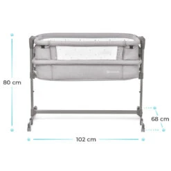 Kinderkraft Neste Up Melange Wieg Aan Bed KKLNESTGRYM00N -babybenodigdheden kinderkraft neste up grey light melange wieg aan bed kklnestgry000n 7 2