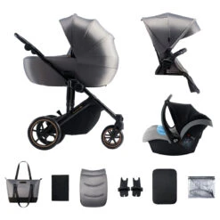 Kinderkraft Prime 2 Shadow Grey 3-in-1 Kinderwagen Incl. Autostoel KSPRIM02GRY3000