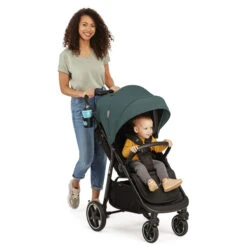 Kinderkraft Route Platinum Grey Wandelwagen KSROUT00GRY0000 -babybenodigdheden kinderkraft route emerald green wandelwagen ksrout00gre0000 8