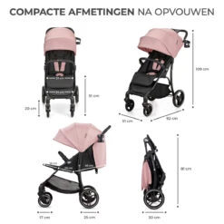 Kinderkraft Trig 2 Grey Wandelwagen KSTRIG2TGRY0000 -babybenodigdheden kinderkraft trig 2 pink wandelwagen kstrig2tpnk0000 2 1