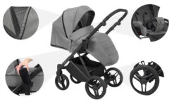Kunert Lazzio Black Eco-Leather 2-in-1 Kinderwagen LAZ-11-BLACK 11 Kunert Lazzio Black Eco-Leather 2-in-1 Kinderwagen LAZ-11-BLACK -babybenodigdheden kunert lazzio 2 in 1 kinderwagen laz 11 13