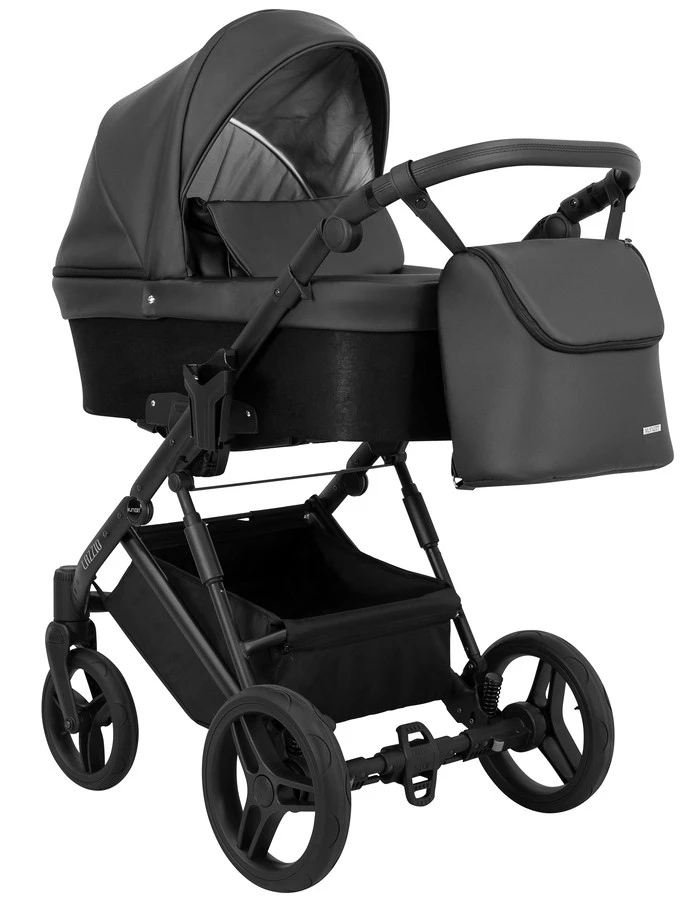 Kunert Lazzio Black Eco-Leather 2-in-1 Kinderwagen LAZ-11-BLACK Kunert Lazzio Black Eco-Leather 2-in-1 Kinderwagen LAZ-11-BLACK -babybenodigdheden kunert lazzio black eco leather 2 in 1 kinderwagen laz 11 black 2