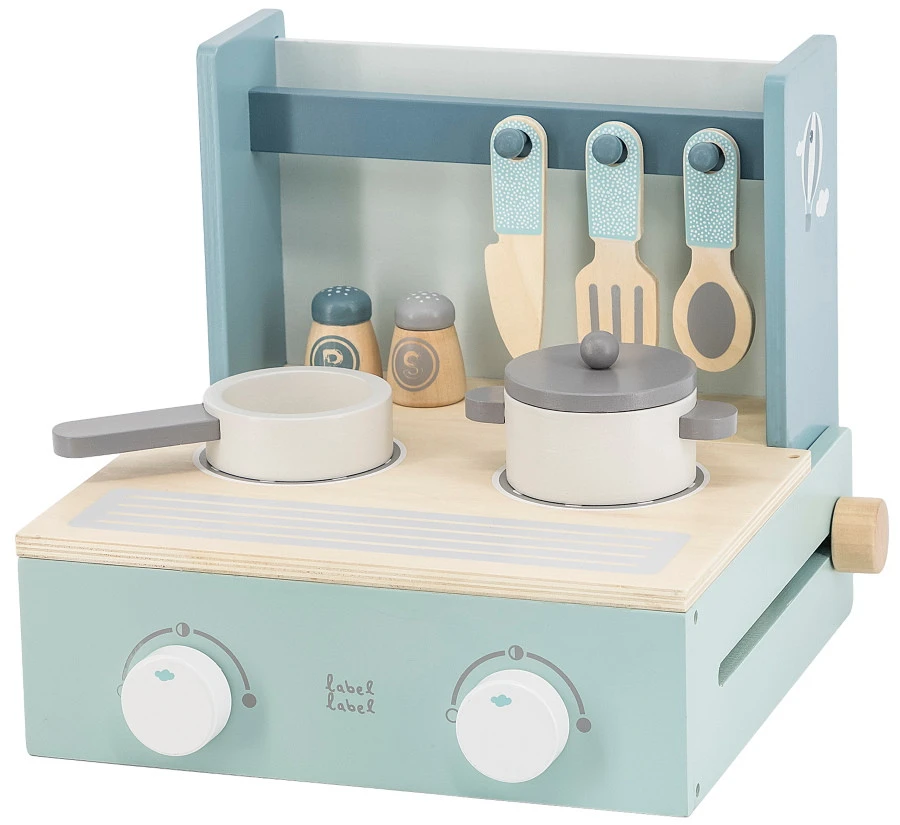 Label Label Groen Houten Kookstel LLWT-24760 Label Label Groen Houten Kookstel LLWT-24760 -babybenodigdheden label label groen houten kookstel llwt 24760