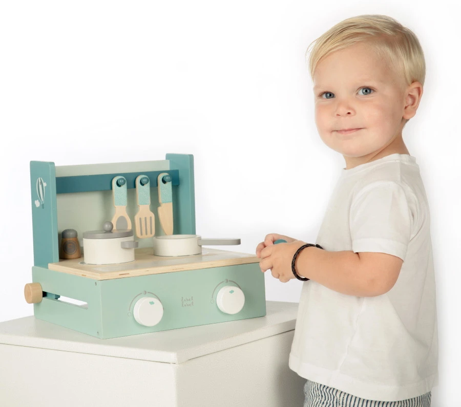 Label Label Groen Houten Kookstel LLWT-24760 Label Label Groen Houten Kookstel LLWT-24760 -babybenodigdheden label label groen houten kookstel llwt 24760 2