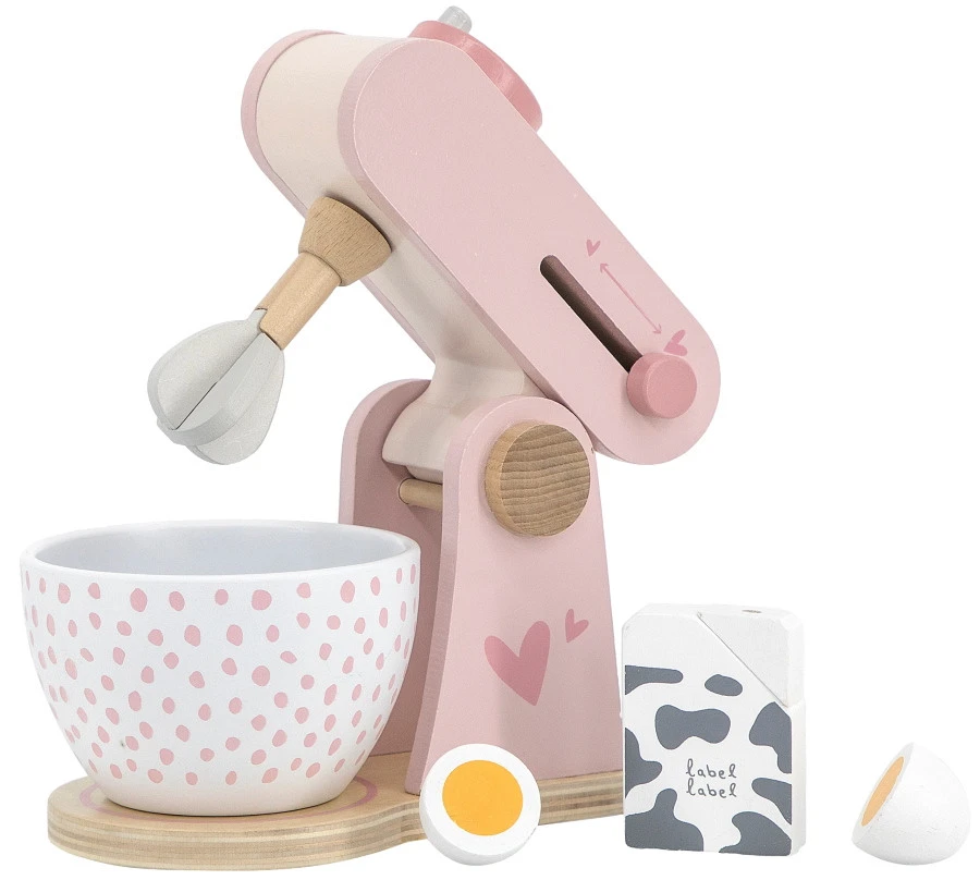Label Label Roze Houten Keukenmixer LLWT-24937 Label Label Roze Houten Keukenmixer LLWT-24937 -babybenodigdheden label label roze houten keukenmixer llwt 24937
