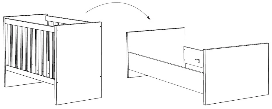 Meegroei Babykamer Amalia Naturel: Meegroei Ledikant en Commode Meegroei Babykamer Amalia Naturel: Meegroei Ledikant En Commode -babybenodigdheden ledikant amalia naturel 1