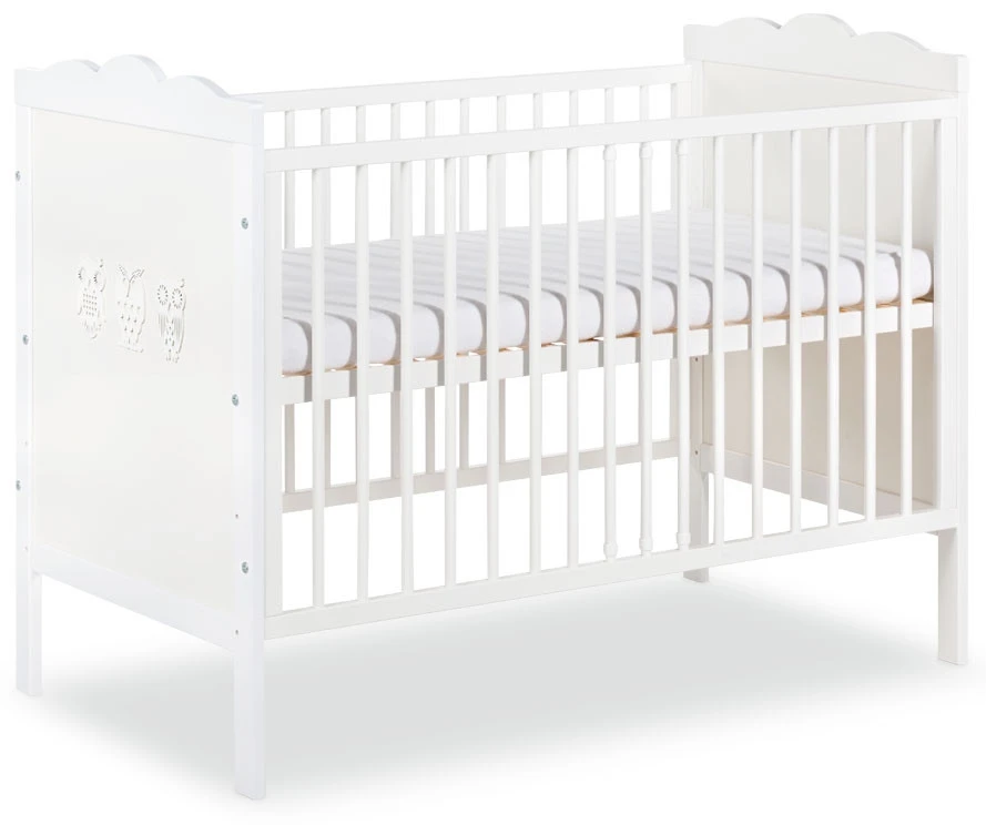 Ledikant Uil Wit 60x120 cm Ledikant Uil Wit 60x120 Cm -babybenodigdheden