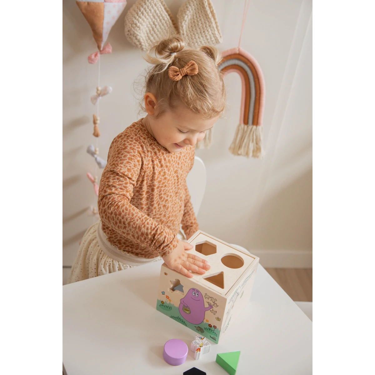 Label Label Barbapapa Houten Vormenstoof LLBB-35892 -babybenodigdheden llbb 35892 barbapapa wooden shape sorting box 05