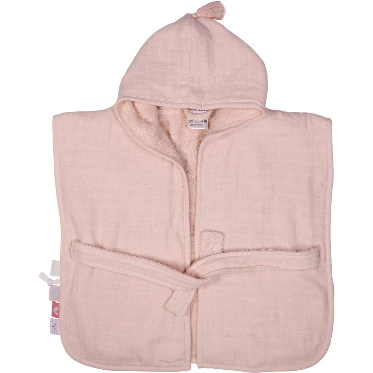Label Label Blush Pink Badstof/Hydrofiel Badjas LLTT-934666 Label Label Blush Pink Badstof/Hydrofiel Badjas LLTT-934666 -babybenodigdheden lltt 934666 bath robe blush pink 01
