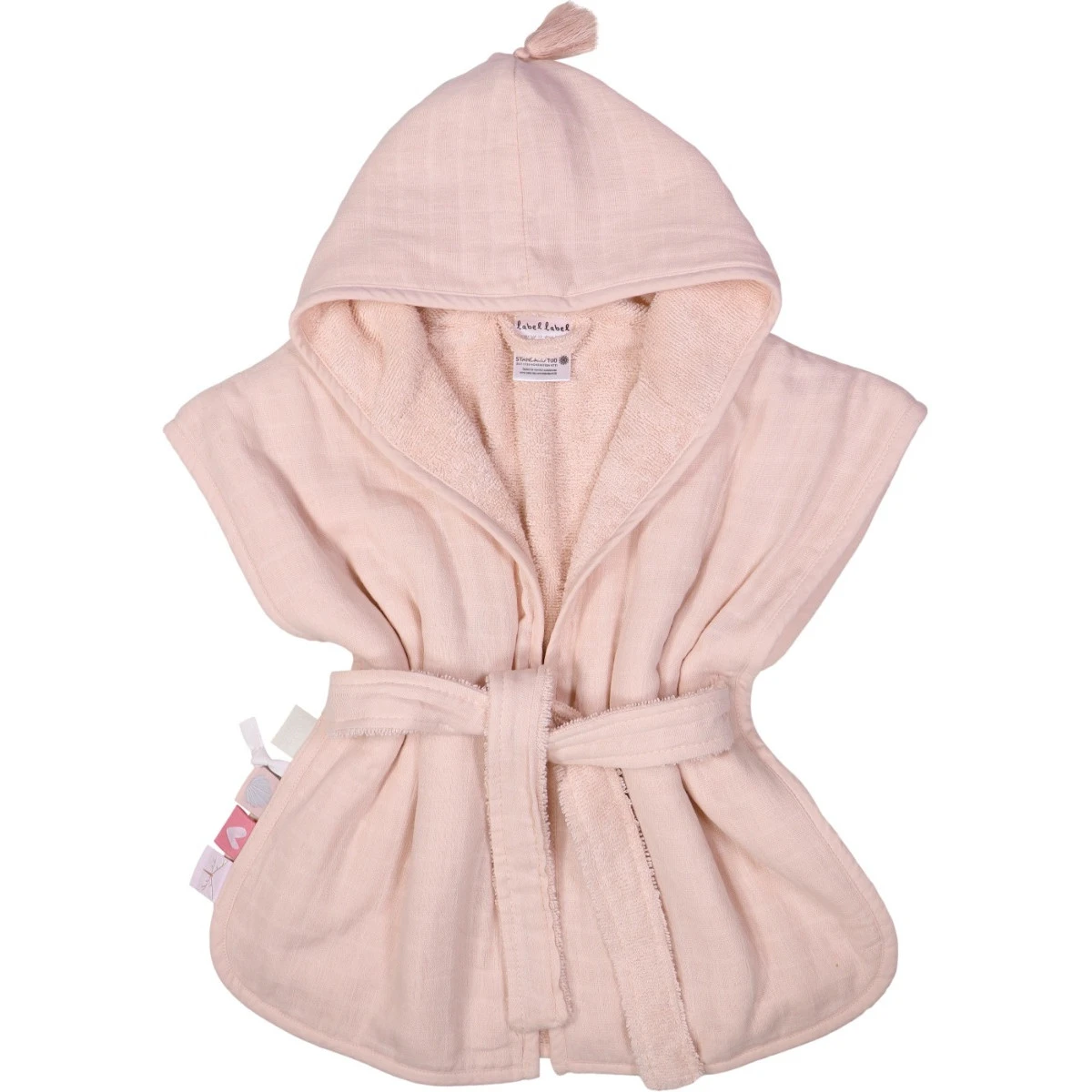 Label Label Blush Pink Badstof/Hydrofiel Badjas LLTT-934666 Label Label Blush Pink Badstof/Hydrofiel Badjas LLTT-934666 -babybenodigdheden lltt 934666 bath robe blush pink 02