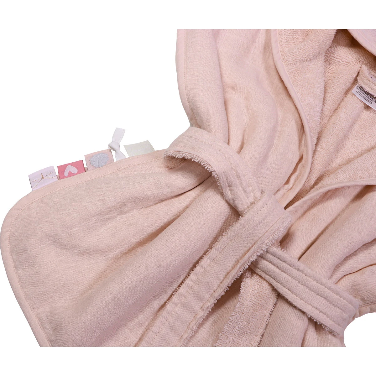 Label Label Blush Pink Badstof/Hydrofiel Badjas LLTT-934666 Label Label Blush Pink Badstof/Hydrofiel Badjas LLTT-934666 -babybenodigdheden lltt 934666 bath robe blush pink 03