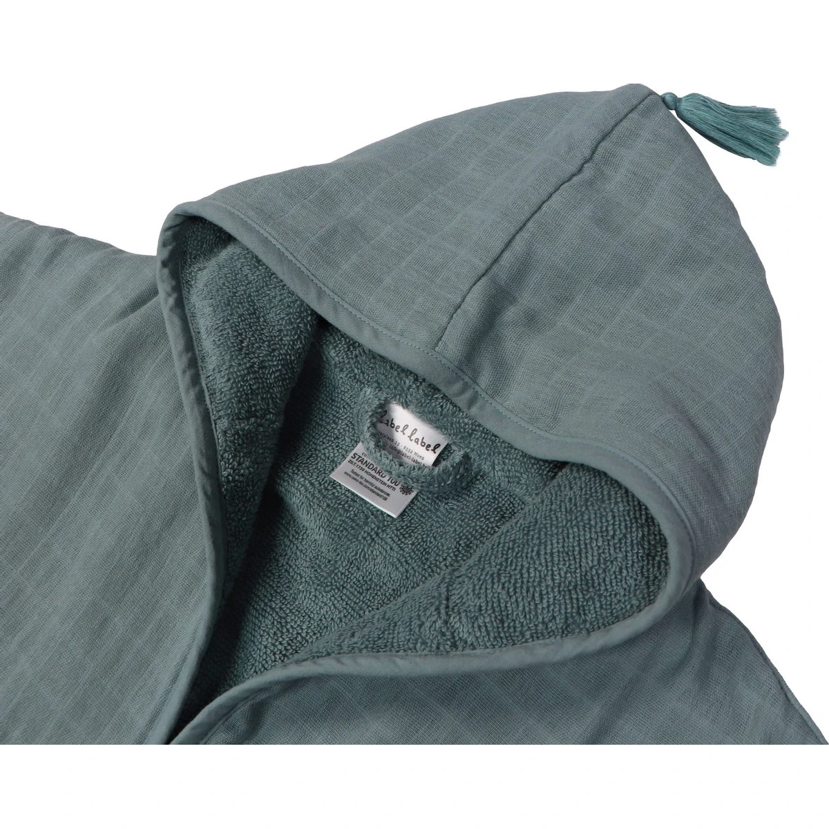 Label Label Silver Blue Badstof/Hydrofiel Badjas LLTT-934673 Label Label Silver Blue Badstof/Hydrofiel Badjas LLTT-934673 -babybenodigdheden lltt 934673 bath robe silver blue 05